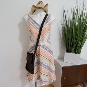 Multi Stripped sleavless dress